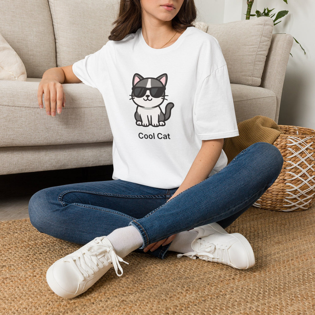 Cool Cat T-Shirt — Cute Cat Wearing Sunglasses Graphic Tee