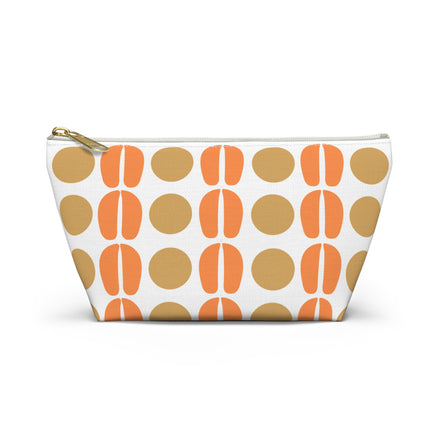 geo accessory bag with white zipper