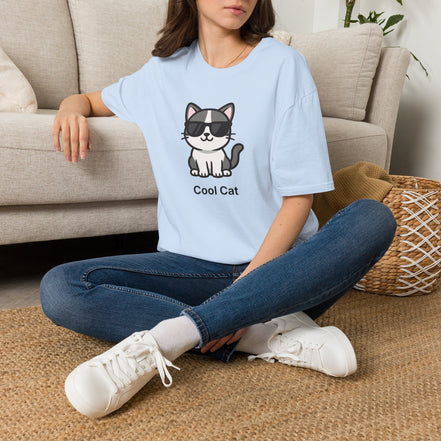 Cool Cat T-Shirt — Cute Cat Wearing Sunglasses Graphic Tee