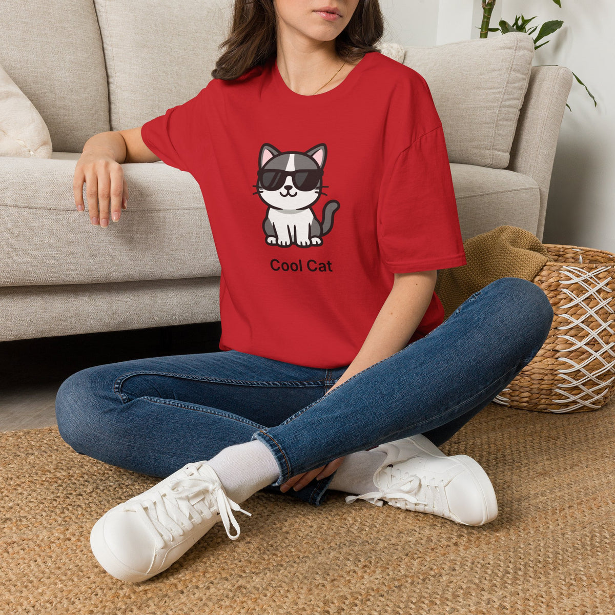 Cool Cat T-Shirt — Cute Cat Wearing Sunglasses Graphic Tee