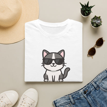 Cool Cat T-Shirt — Cute Cat Wearing Sunglasses Graphic Tee