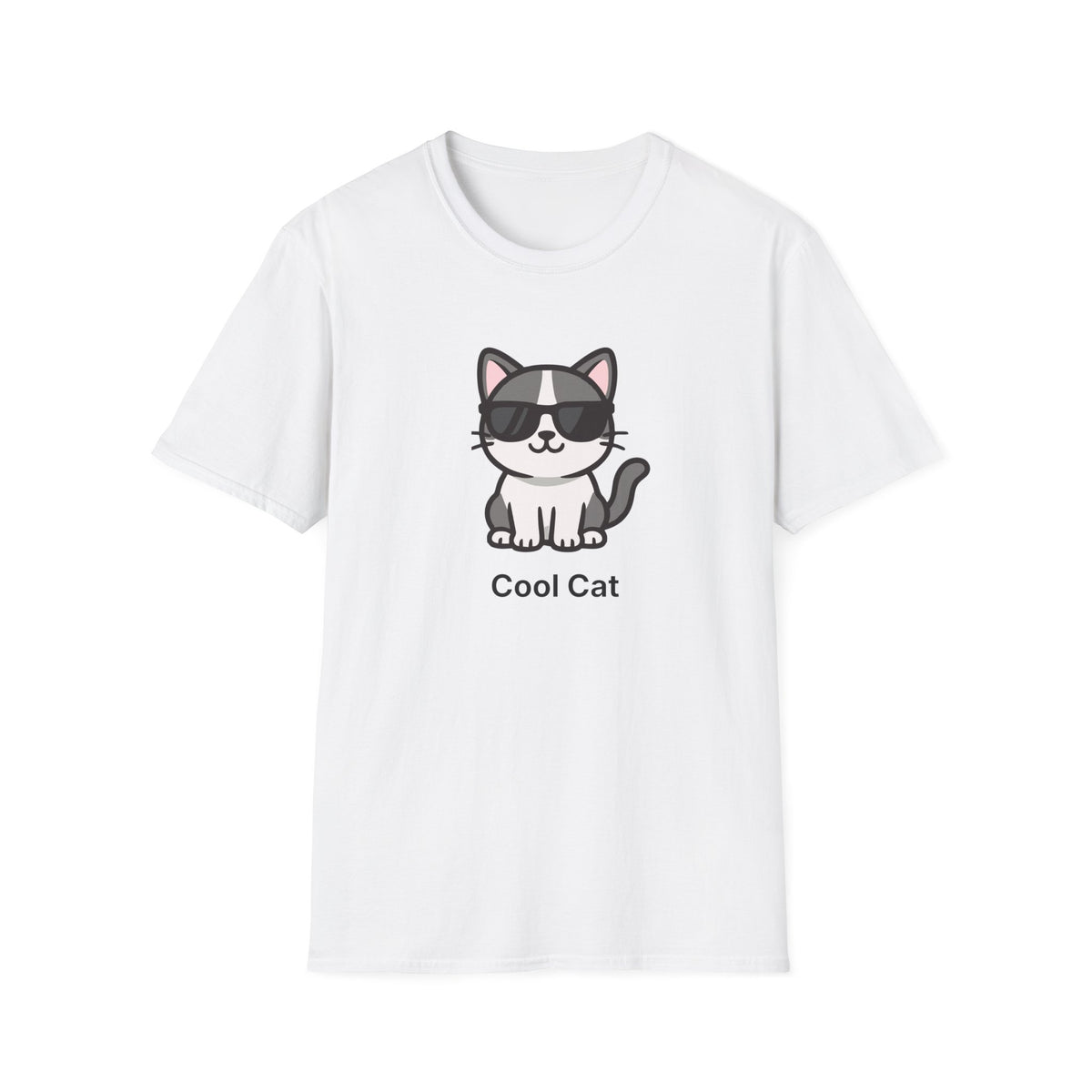 Cool Cat T-Shirt — Cute Cat Wearing Sunglasses Graphic Tee