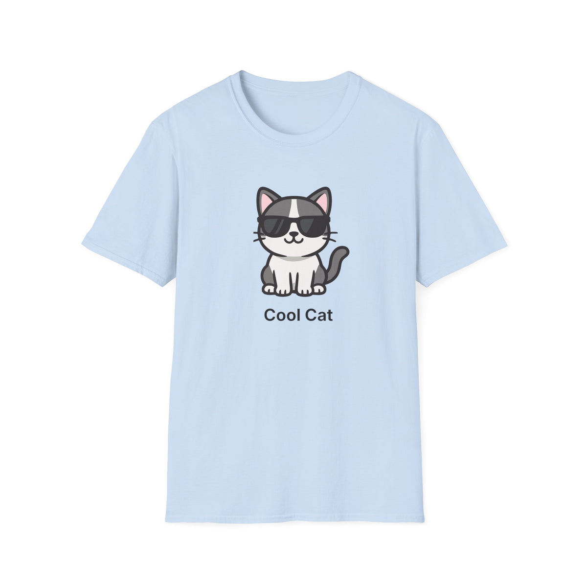Cool Cat T-Shirt — Cute Cat Wearing Sunglasses Graphic Tee