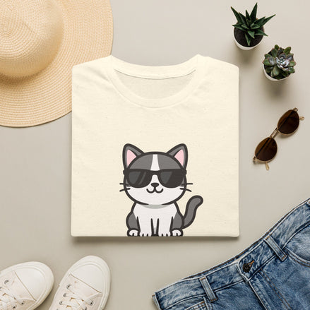 Cool Cat T-Shirt — Cute Cat Wearing Sunglasses Graphic Tee