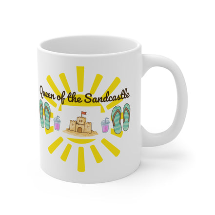 Beach Mug - "Queen of the Sandcastle" 11oz Coffee Cup