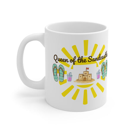 Beach Mug - "Queen of the Sandcastle" 11oz Coffee Cup