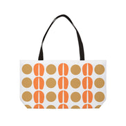 Retro Orange & Tan Geometric Weekender Tote