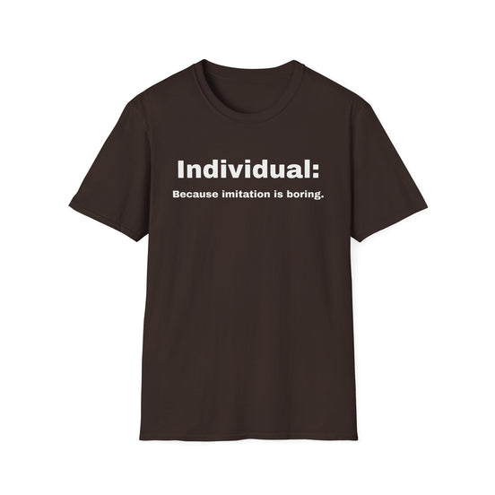 brown imitation is boring tee