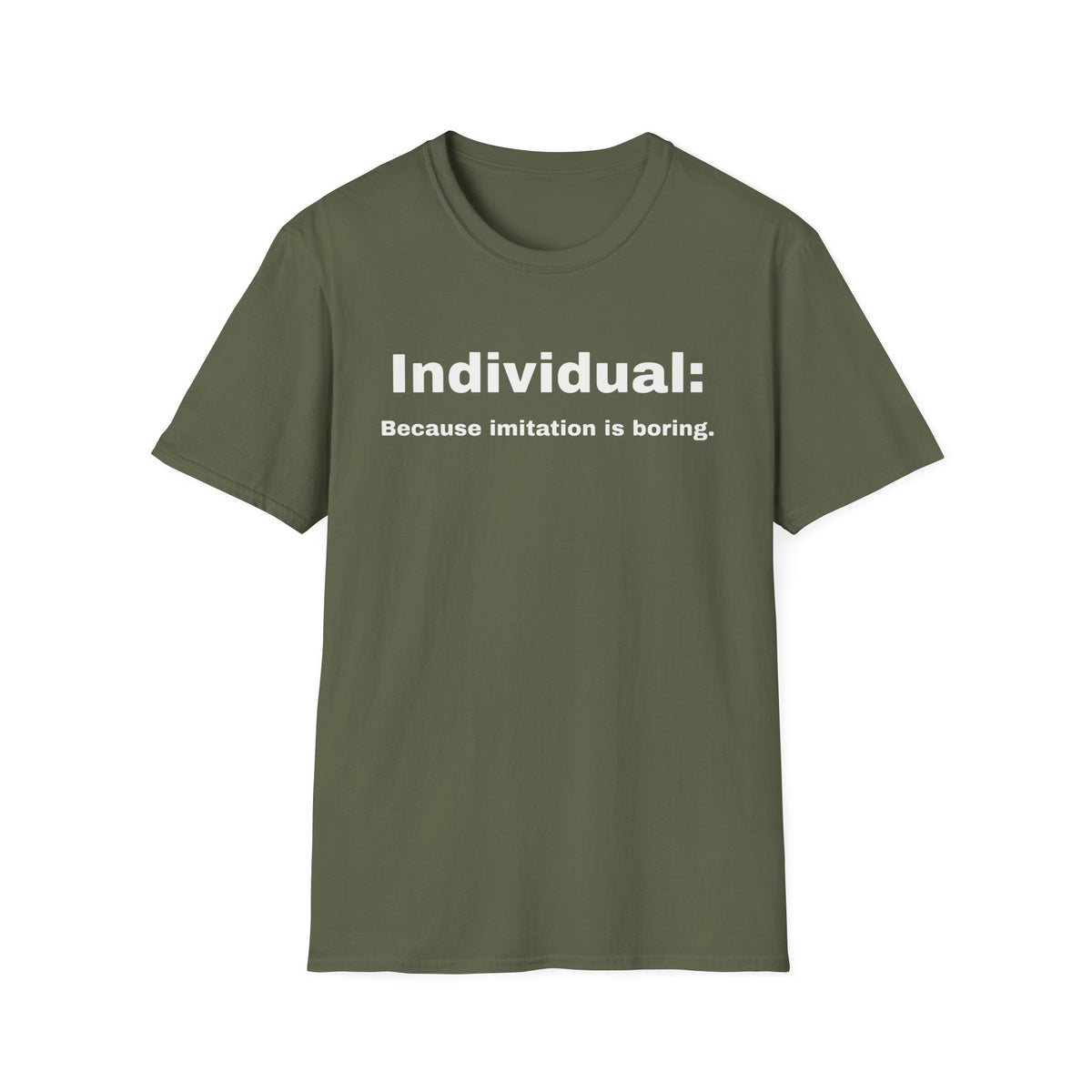 olive green message tee 
